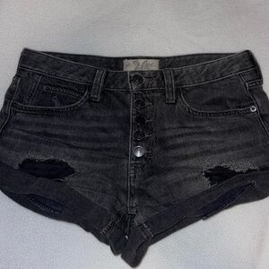 we the free black denim shorts